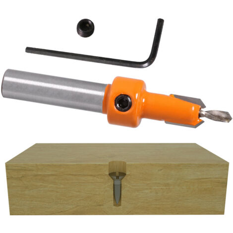 HURRISE Perceuse à Bois 5 Pièces Foret à Fraiser Pour Le Travail Du Bois Foret Auto-taraudeur