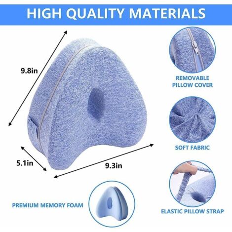 HN® De Genou Orthopédique HN® - Kussen En Mousse à Mémoire Pour Les Dormeurs Lateraux Oreiller De Jambe Ergonomique Pour Au Lit Soulage Le Dos Les Hanches Et Les Genoux