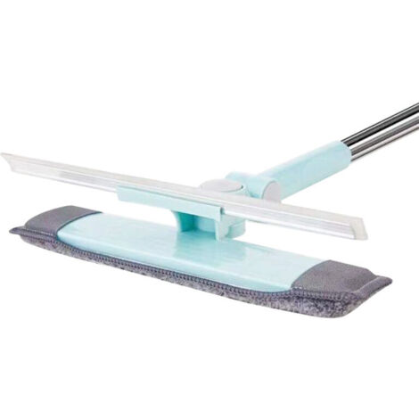 Raclette Lave-vitre Télescopique 2 En 1 - Manche Extensible Jusqu'à 165 Cm - Tête Pivotante Et éponge Microfibre