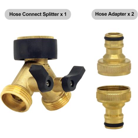 Raccord Laiton 3/4" Pour Tuyau D'Arrivée D'Eau - Lave-Vaisselle & Machine à Laver - Doré