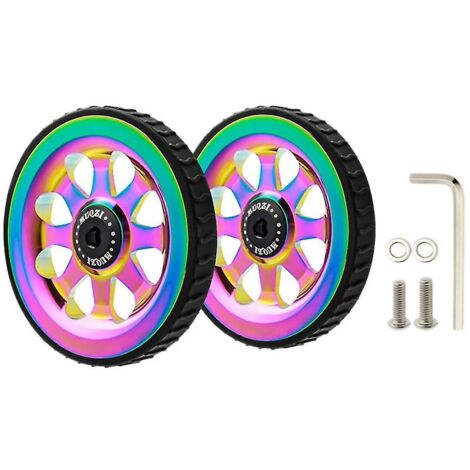 Roues Easywheel Pour Brompton - Alliage Aluminium 7075 - Diamètre 60 Mm - Légères Et Robustes