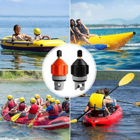 Adaptateur Valve Pompe SUP - Pour Kayak, Paddle, Canoë, Bateau Gonflable - Caoutchouc + Laiton Robuste