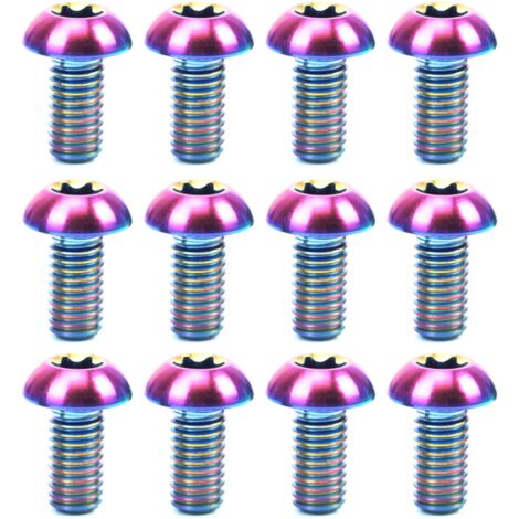 Lot De 12 Vis De Frein à Disque En Alliage D'aluminium, M5 X 10 Mm, Rouge