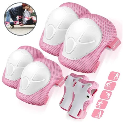 Kit De Protection Enfant – Casque + Genouillères + Coudières + Protège-poignets – Pour Vélo, Skate, Roller