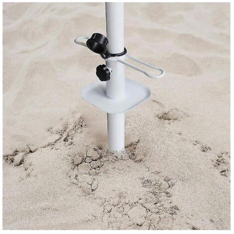 Support Pour Parasol De Plage à 5 Pointes - Base D'Ancrage Solide Pour Sable - Jardin, Piscine, Camping - 7