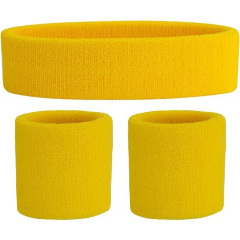 Set Bandeau Et Bracelets De Sport En Coton - Multicolore - Neuf Avec étiquettes - Unisexe Adulte