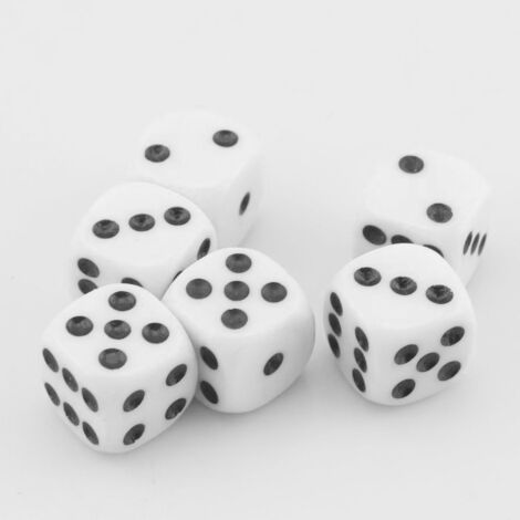 Jeu de dés éducatifs carrés ZERODIS - 8 pièces - Blanc - Pour jeux de Jeu de dés éducatifs carrés ZERODIS - 8 pièces - Blanc - Pour jeux de