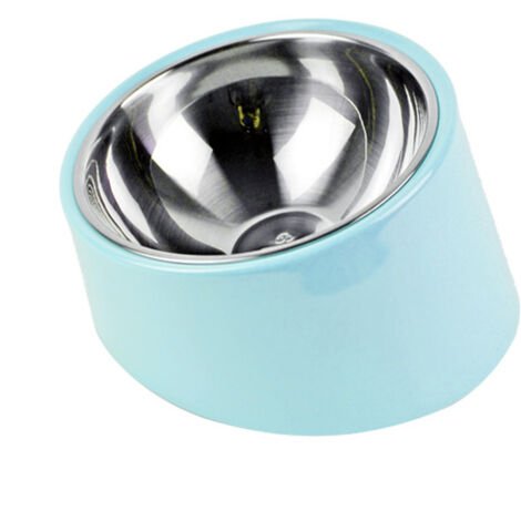 Gamelle Inclinée à 15° En Acier Inoxydable Pour Chat Et Chien - Antidérapante, Démontable (bleu, 14.2x5 Cm) - 10