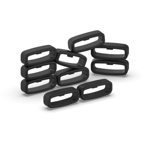 U-M Lot de 10 anneaux de fixation en caoutchouc de silicone pour bracelet de montre Blanc 22 mm