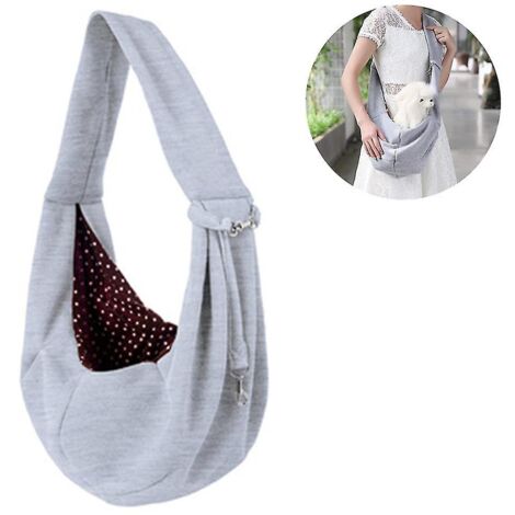 Sac De Transport Ventral Pour Chien/chat Jusqu'à 7.5 Kg - Bandoulière Réglable, Poches - Kaki - Pour Courses, Voyages, Transports