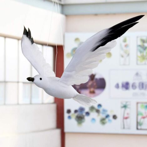 Oiseau Artificiel BIOSA En Plumes Et Mousse - Décoration Realiste Perroquet 28cm Pour Jardin, Mariage, Fête