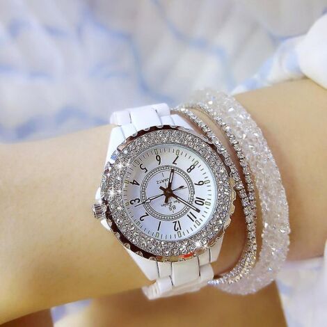 Montre en céramique pour femme avec cadran numérique personnalisé