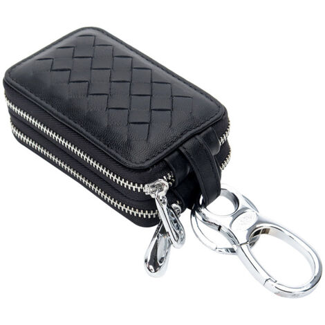 Étui à Clés En Cuir Véritable Forme Valise Vintage - Fermeture éclair, Double Couture - Dimensions ~12x6.5x3.5cm