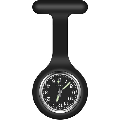 Montre à Clip Pour Infirmière - Design Baleine Silicone Lumineux - Port Pratique Sur Blouse - Idéale Personnel De Santé