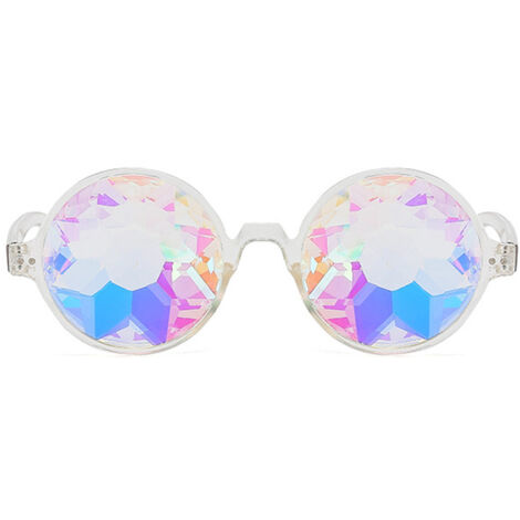 Lunette Magique Lunettes De Festival Rave - Effet Kaléidoscope Arc-en-ciel Avec Lentilles à Prisme Lunettes Diffraction Arc-en-ciel Festival Rave Prisme