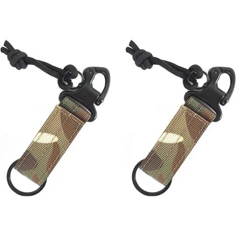 Cordon Tactique En Spirale Porte-Clés - Longe Élastique Sécurité Pêche Et Outdoor