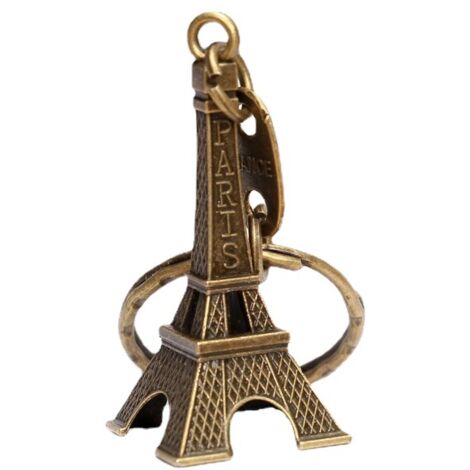 Porte-clés HERMÈS Authentique - Tour Eiffel 2006 En Cuir Orange - Réf. #755 - Occasion Très Bon état