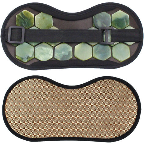 Masque Pour Les Yeux En Jade Naturel 100% - Réutilisable, Rafraîchissant Ou Réchauffant - Pour Maux De Tête, Migraines, Détente