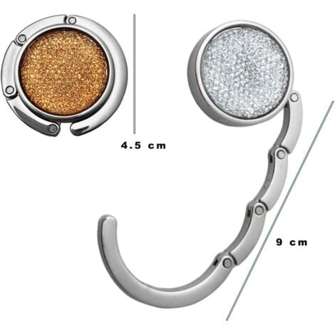 Lot De 2 Crochets Pliables Pour Sac à Main En Forme De Chat  Pointe Argentee Et Blanche~p117565564