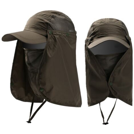 Chapeau De Pêche Anti-UV Et Anti-Moustiques – Casquette Étanché Réglable Avec Filet Visage, Protection Solaire 50+ Pour Randonnée, Camping, Nautisme