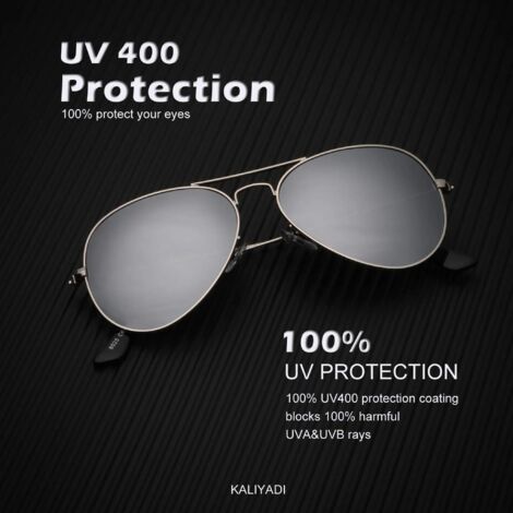 Lunettes De Soleil Aviateur Rétro - Monture Métal Doré, Verres UV400, Unisexe, Grandes Branches