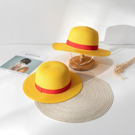 Casquette-chapeau En Paille Pour Enfants - Style Ondulé Avec Fleurs - Taille Unique - Neuf Avec étiquette