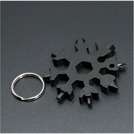 Clé Multifonction Pour écrous De Tube - Acier Carbone, 4 Trous (créneaux, Tension, Crochet), 17,7 Cm