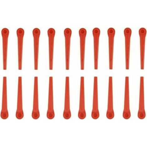 Lames De Rechange Pour Débroussailleuse - Lot De 60 En Plastique - 14cm De Long - Trou 5mm - Compatible Gardena - 12