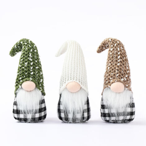 Ensemble De Vêtements De Noël Pour Poupée 15-17 Cm - Bonnet, Pull Et écharpe Rayés Rouge Et Vert - Déguisement Festif - 7
