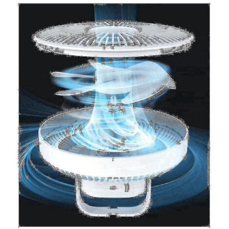Ventilateur Refroidisseur D'air Avec Lampe LED Télécommande Batterie