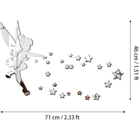Autocollants Muraux Miroir En Forme De Cœur 3D - Effet Miroir, Amovibles, Pour Décoration Intérieure