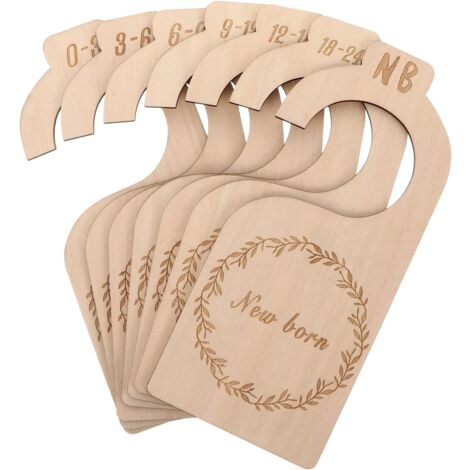 COMNICO - 8 Séparateurs De Taille En Bois Pour Armoire Bébé - Organisateur Coloré Double Face