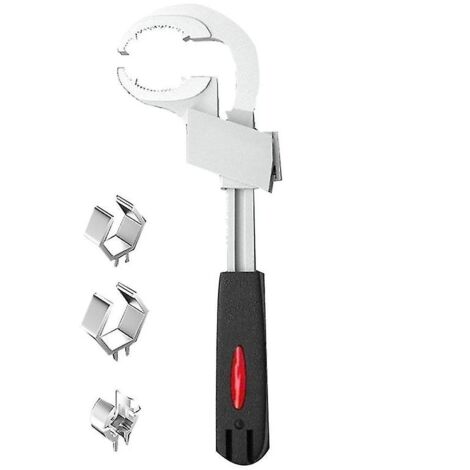 Clé Universelle Multifonctionnelle à Double Quincaillerie Etoile Miroir Blanc épaissi Chromé 8MM