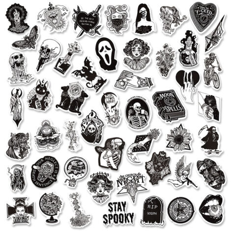 DIWSO Dark Romance Lot De 50 Autocollants Pour Bouteilles D'eau, Ordinateurs Portables, Voitures, Skateboards, Cavernes Pour Hommes, A-003