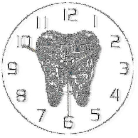Horloge Murale Dentiste 30cm - Design Soins Dentaires, Mouvement Silencieux | Acrylique | Parfaite Pour Cabinet, École Ou Déco Enfant
