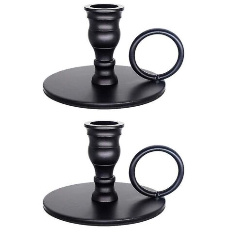 Lot De 2 Bougeoirs Muraux Noirs En Forme De Croix – Supports Métalliques Chic Pour Mariage, Décoration Vintage Élégante