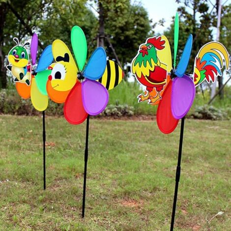 Moulin à Vent 3D Abeille – Décoration Colorée Pour Jardin, Balcon, Camping !
