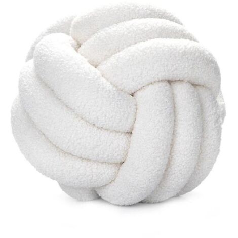 Coussin Boule Noué Déco - 30 Cm Couleur Assortie - Doudou D’intérieur Pour Canapé, Lit Ou Voiture