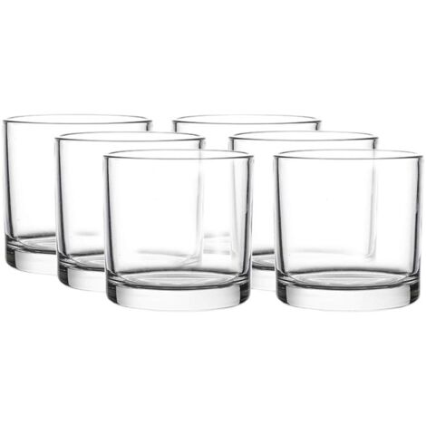 6 Pièces Bougeoir Verre, Chandelier Transparent En Verre