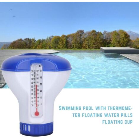 Decdeal Distributeur De Produits Chimiques Flottant Pour Piscine De 5 Pouces Avec Thermometre Et Chlore 88574980