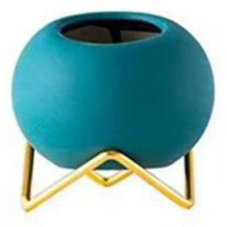 SIEBOLD Lot De 2 Porte-couverts Robustes En Céramique Blanche Avec Support En Métal Pour Comptoir, Porte-cuillère (15 à 9,9 Cm