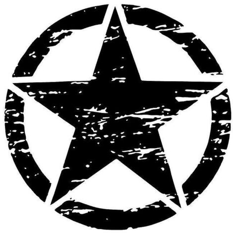 Autocollant Vinyle Militaire étoile Déchirée – Style Armée Et Rebelle