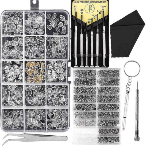 Kit De Réparation De Lunettes 1000 Pièces - Vis, Tournevis Et Outils Multifonctions - Neuf