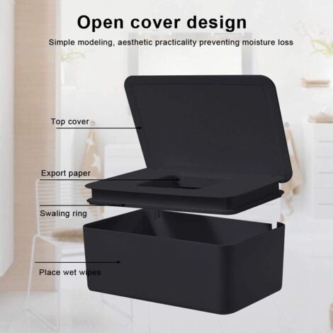 2 Pièces Grand Seau Distributeur Lingettes Avec Couvercle Et Poignée – Portable Et Pratique Pour Bébé, Maison, Bureau, Voiture Ou Voyage