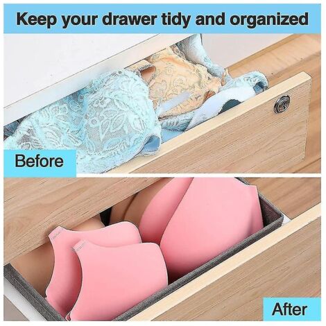 Organisateur Tiroir Lot De 4 Armoire Vetement Empilable Sac Tiroir