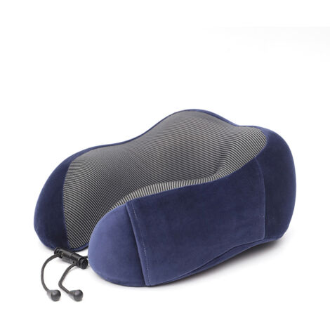 Oreiller De Voyage Mémoire De Forme 360° TZEKING – Coussin Cervical Ergonomique Avion Voiture Train Avec Masque + Bouchons + Organisateur, Confort Total