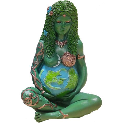 Statue Gaia Mère Terre – Sculpture Résine Déesse Terre Mère, Élégante & Symbolique Pour Maison & Jardin