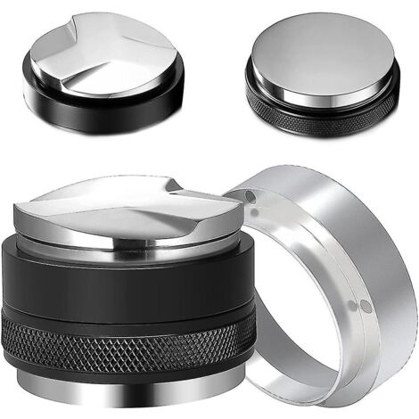 Tamper Café 54mm Avec Outil WDT, Bague Dosage Et Tapis - Kit Complet Acier Inox Pour Expresso Parfait
