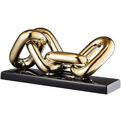 Sculpture Céramique Blanche Couple Amoureux - Décoration Moderne Salon Ou Chambre - 22.5 Cm
