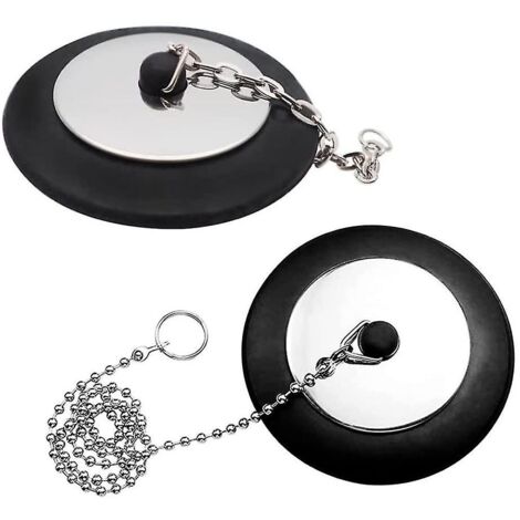 Bouchon D'Évier Avec Chaîne Bouchon Antirouille Pour Baignoire Bouchon